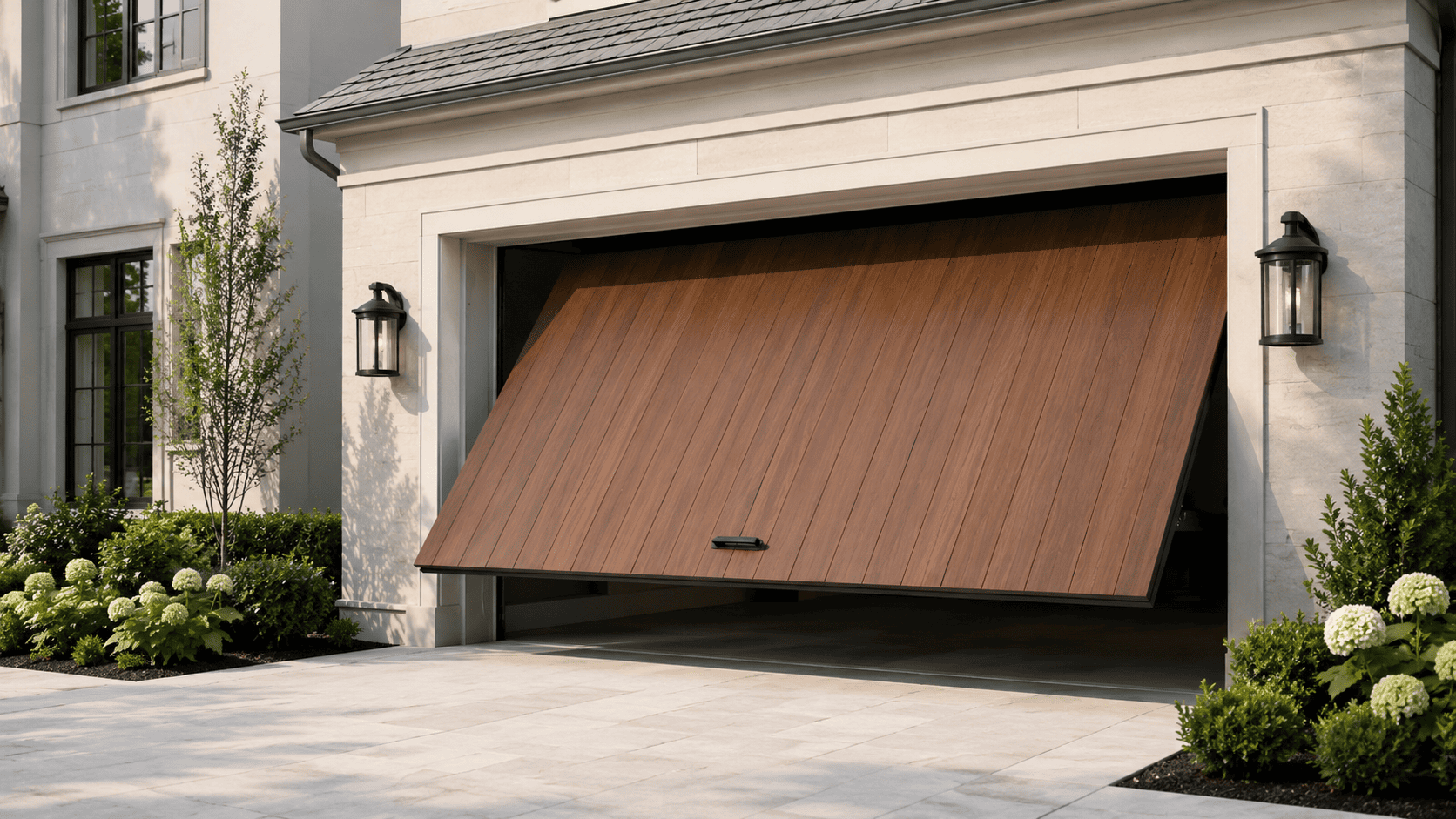 Garage door repair in progress — Northcote